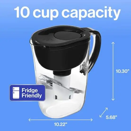 Tahoe 10 cup large Water Filter Pitcher