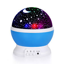 2. House of Quirk Night Light Lamps for Bedroom Romantic 360 Degree Rotating Star 