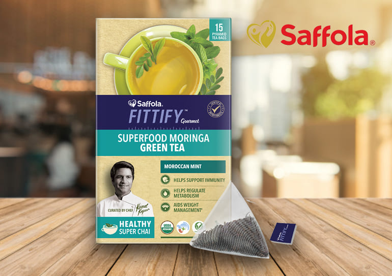saffola ( best green tea brands in india )